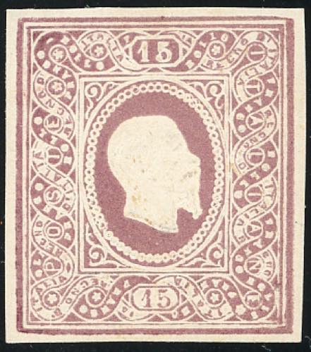 1864 - 15 cent. Saggio Re, ovale ... 
