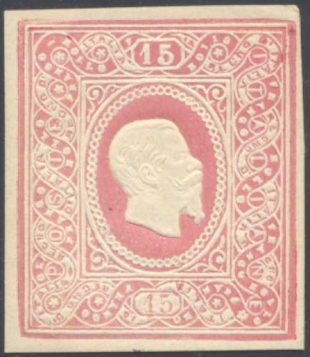 1864 - 15 cent. Saggio Re, ovale ... 