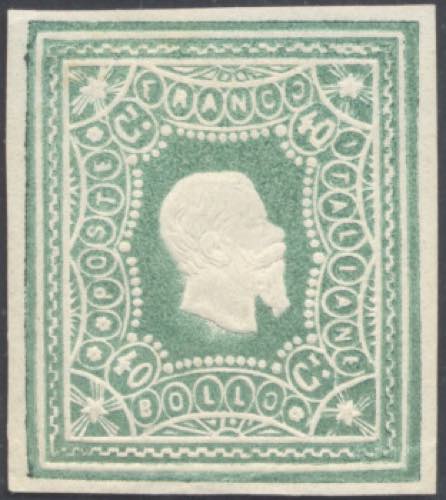 1864 - 40 cent. Saggio Re, stelle ... 