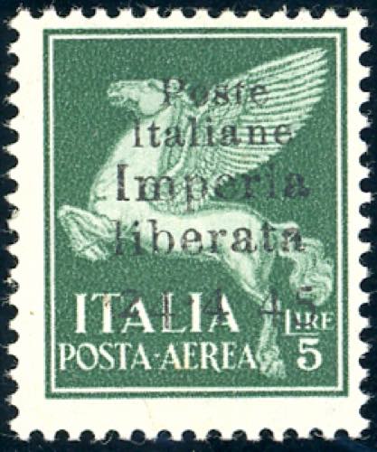 IMPERIA 1945 - 5 lire posta aerea, ... 