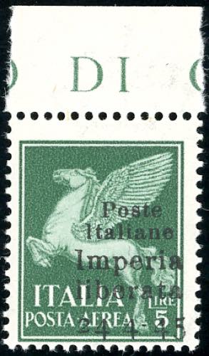 IMPERIA 1945 - 5 lire posta aerea, ... 