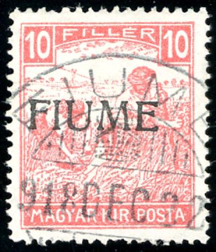 FIUME 1918 - 10 f. carminio ... 
