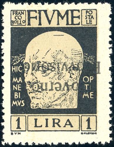 FIUME 1921 - 1 lira Governo ... 