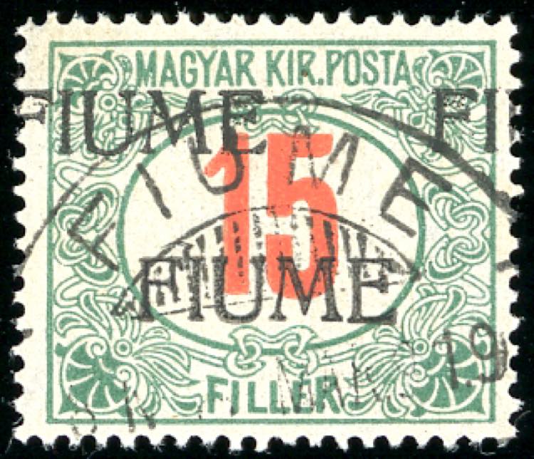 FIUME SEGNATASSE 1918 - 15 f., ... 