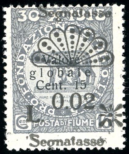 FIUME SEGNATASSE 1921 - 0,02 l. su ... 