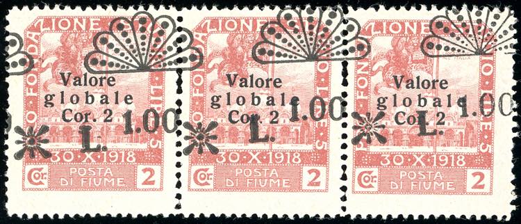 FIUME SEGNATASSE 1921 - 1 lira su ... 