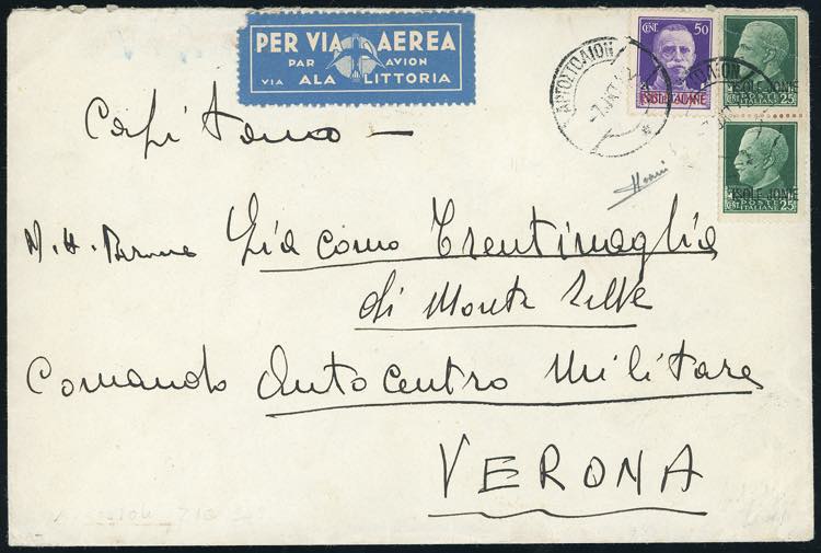 ISOLE JONIE 1942 - 25 cent., ... 