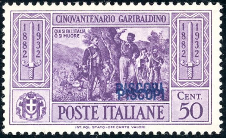 PISCOPI 1932 - 50 cent. Garibaldi ... 