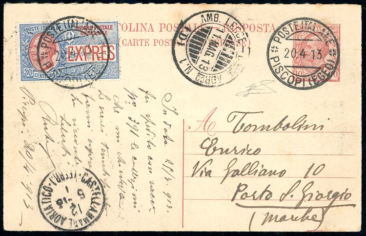 PISCOPI 1913 - 10 cent. Leoni, ... 