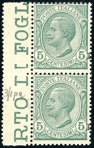 1912 - 5 cent. Leoni, soprastampa ... 