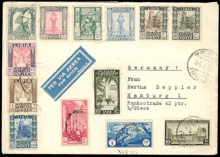 1933 - Aerogramma pluriaffrancato ... 