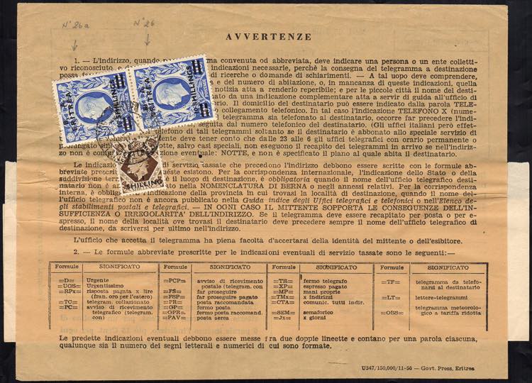 OCCUPAZIONE BRITANNICA ERITREA ... 