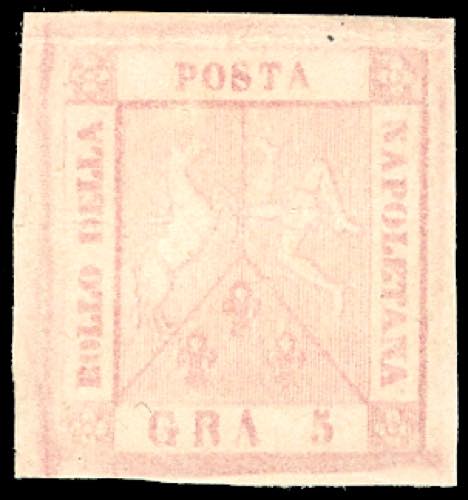 1858 - 5 grana rosa chiaro, I ... 