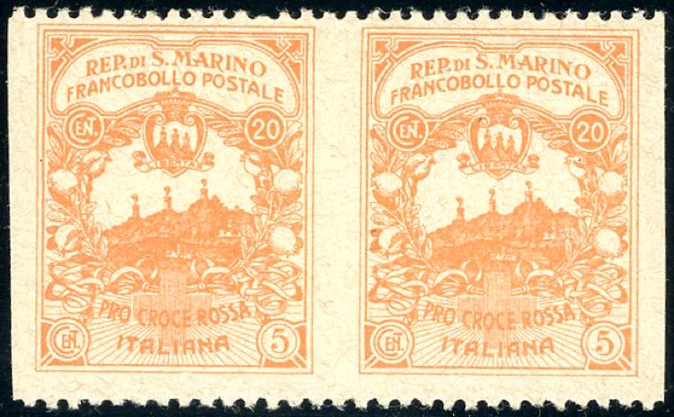 1916 - 20 + 5 cent. Croce Rossa, ... 