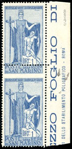 1924 - 1 lira Garibaldi, coppia ... 