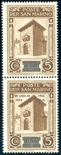 1943 - 5 cent. Caduta del ... 