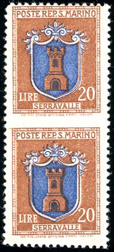 1946 - 20 lire Stemmi, coppia ... 