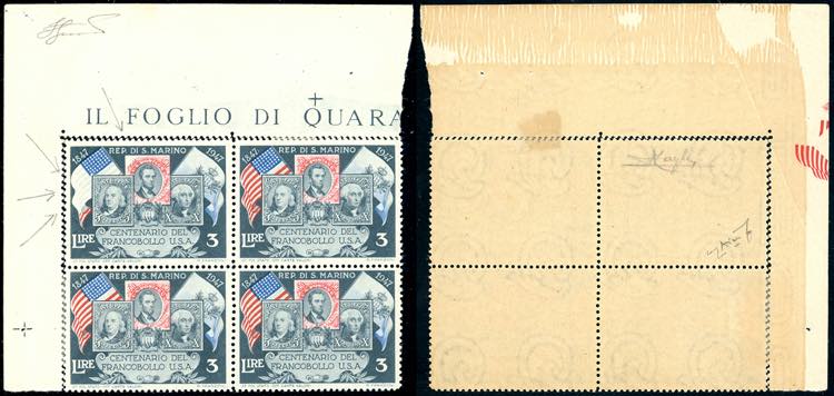 1947 - 3 lire Centenario del ... 