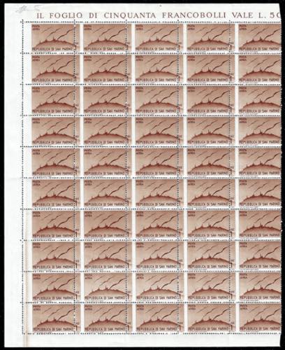 1946 - 1 lira Vedute, foglio ... 