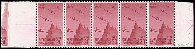 1946 - 20 lire Vedute, striscia ... 