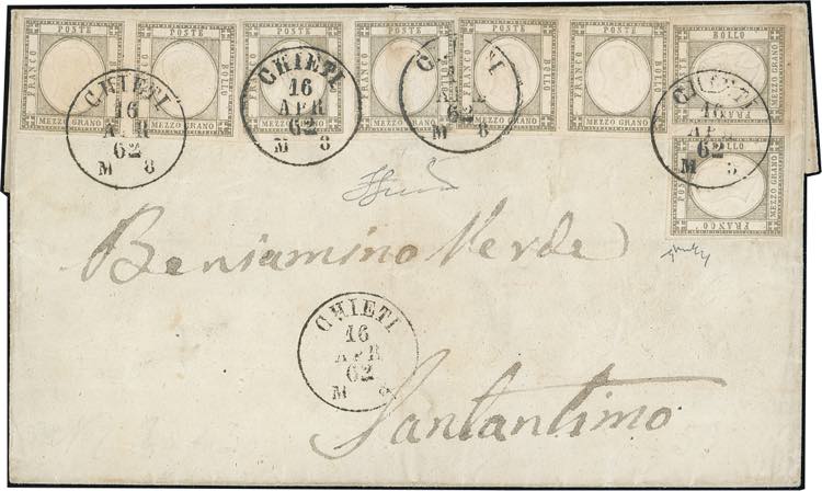 1862 - 1/2 grano grigio bruno ... 