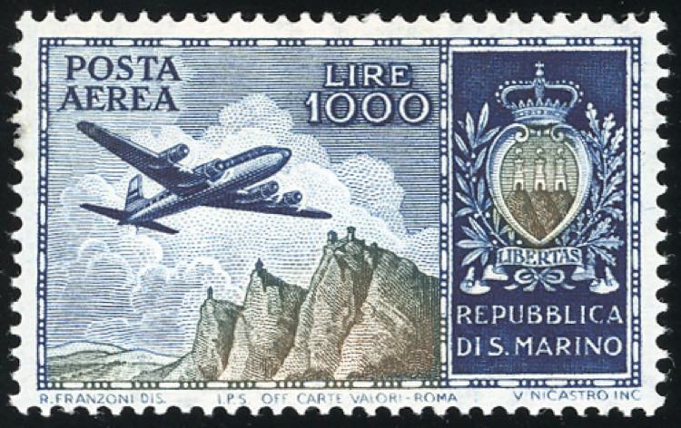 1954 - 1.000 lire Aereo (112), ... 