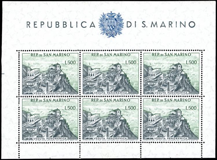 1958 - 500 lire Panorama foglietto ... 