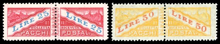 1946 - 25 e 50 lire (31/32), gomma ... 