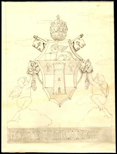 1959 - Bozzetto a matita di ... 