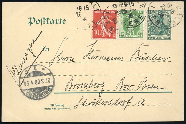 FRANCIA 1908 - Cartolina postale ... 