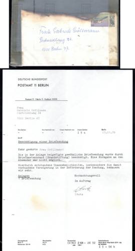 GERMANIA 1978 - Busta recuperata ... 