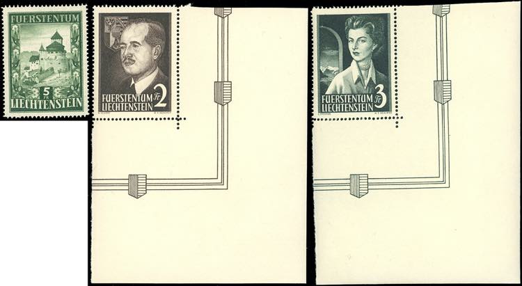 LIECHTENSTEIN 1952/55 - 5 f. ... 