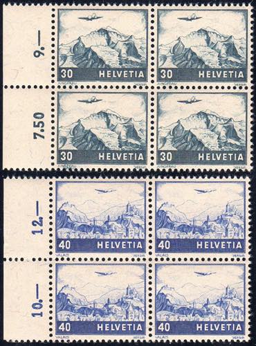 SVIZZERA POSTA AEREA 1948 - Vedute ... 