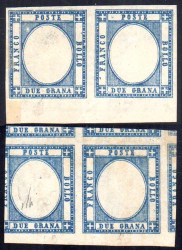 PROVE 1861 - 2 grana azzurro scuro ... 