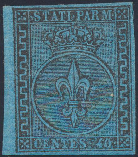 1852 - 40 cent. azzurro (5), ... 