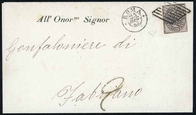 1867 - 1/2 baj violetto grigiastro ... 