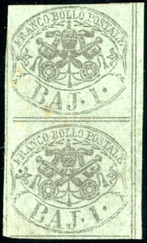 1854 - 1 baj verde grigiastro, ... 