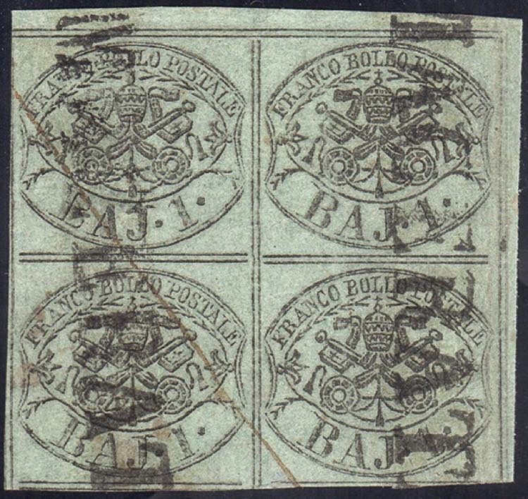 1854 - 1 baj verde grigiastro, ... 