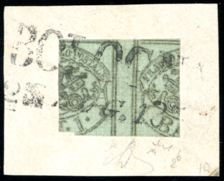 1854 - 1 baj verde grigiastro, ... 