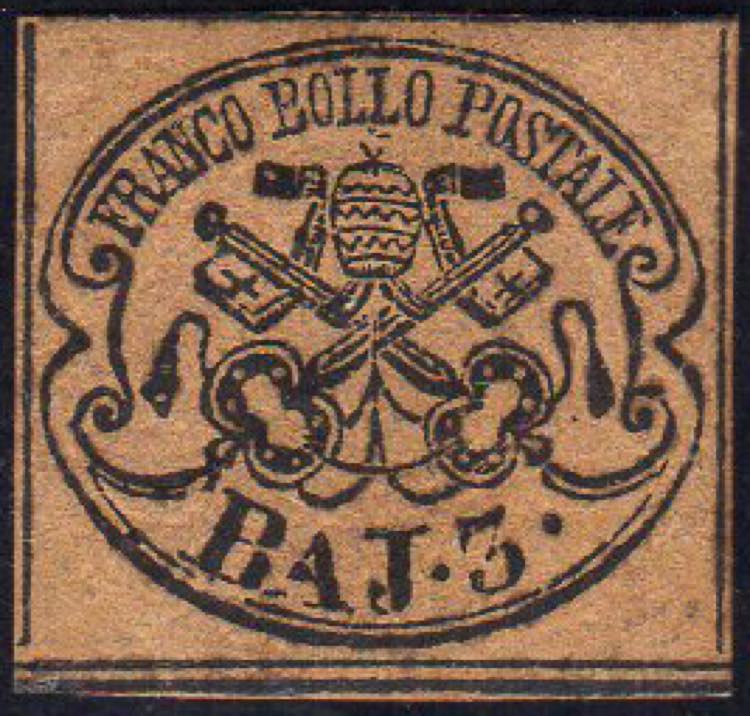1852 - 3 baj camoscio (4c), gomma ... 