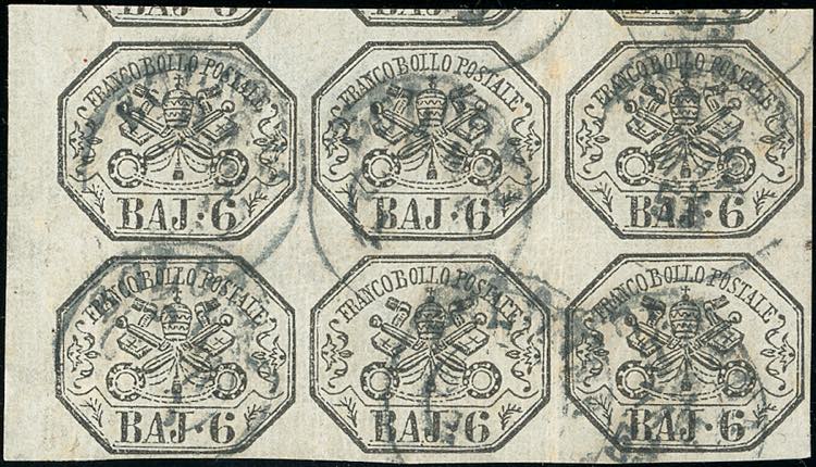 1852 - 6 baj grigio (7a), blocco ... 