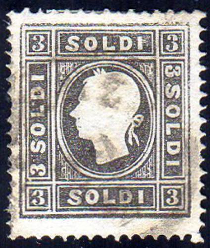1859 - 3 soldi nero grigio, II ... 