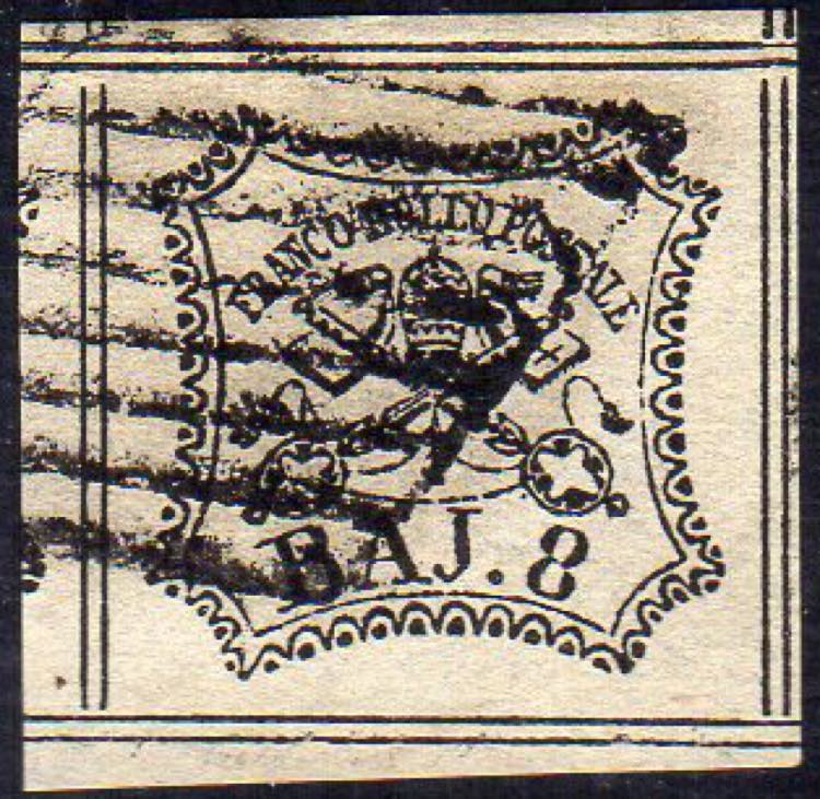 1852 - 8 baj bianco, otto filetti ... 