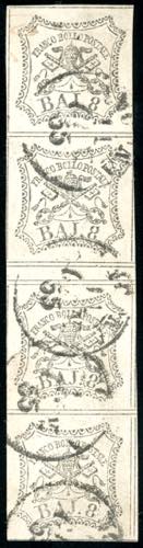1854 - 8 baj bianco, stampa con ... 