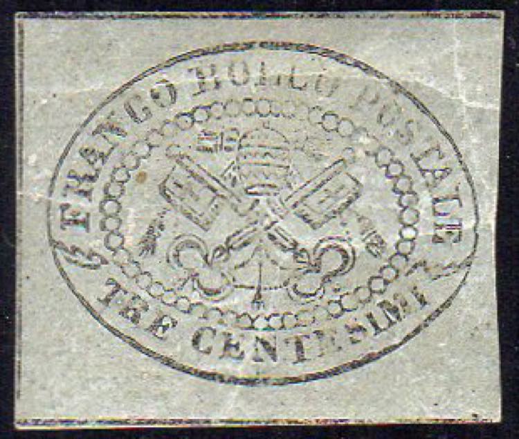 1867 - 3 cent. grigio (15), gomma ... 