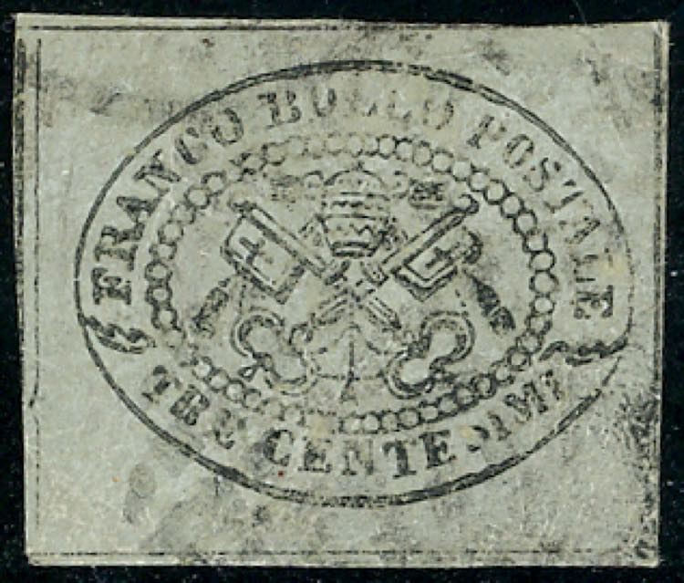 1867 - 3 cent. grigio (15), usato, ... 