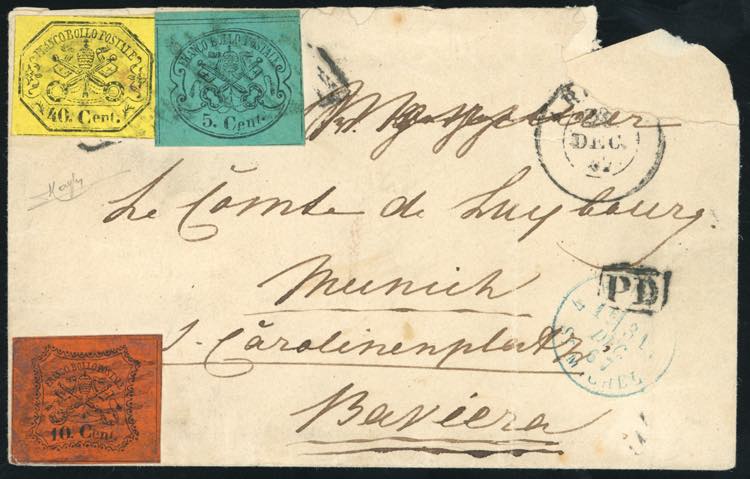 1867 - 5 cent. azzurro verdastro, ... 