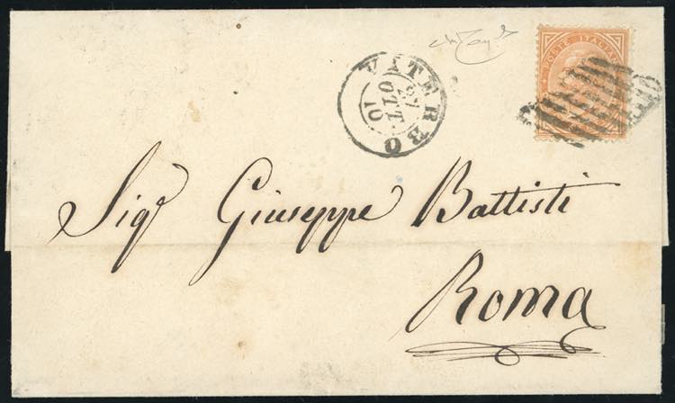 1870 - 10 cent. De La Rue (T17), ... 