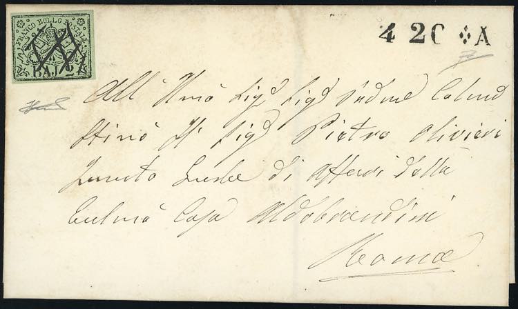 ROMA-FRASCATI, datario con A e ... 