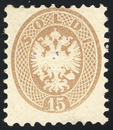 1864 - 15 soldi bruno, dent. 9 1/2 ... 